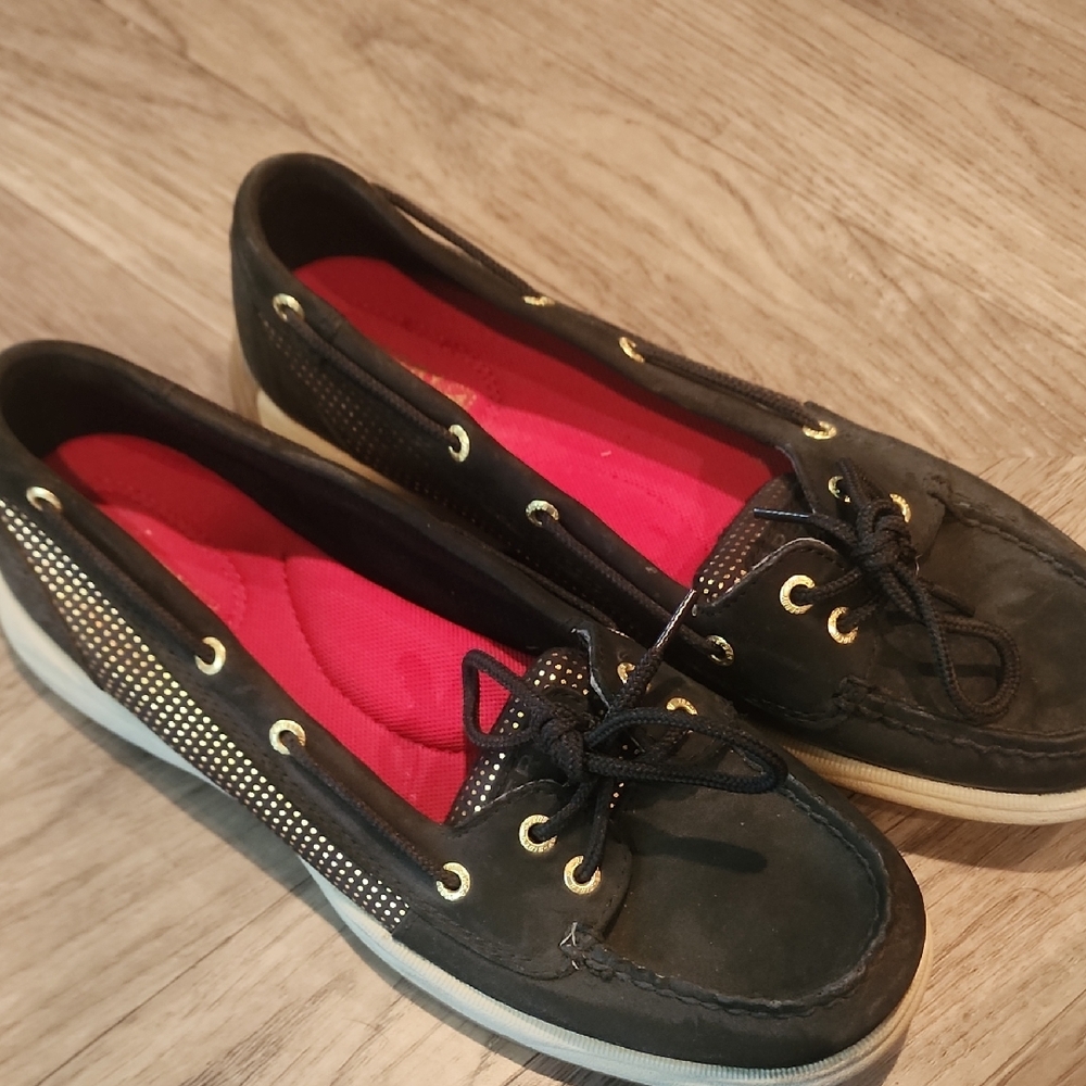 Women's Black Boat Shoes